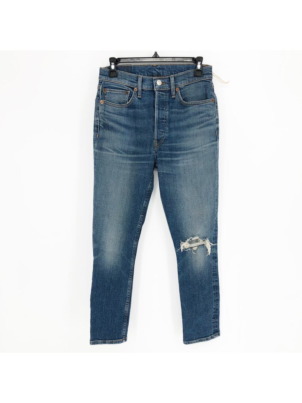 RE/DONE Originals Womens Ankle Crop Jeans 26x26 US 2 Blue High Rise NWT